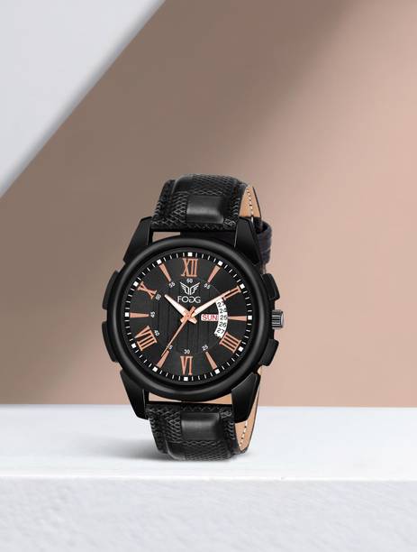1200-BLACK Black Day and Date Analog Watch - For Men 1200-BLACK