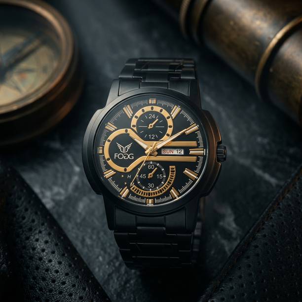 Day and Date Display Analog Watch - For Men 2164-BLACK