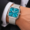 Stylish Square Analog Watch - For Men 2167-SKY BLUE