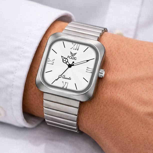 Stylish Square Analog Watch - For Men 2167-WHITE