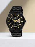 Fogg Elite Series Gold Platted Premium Analog Watch - For Men 2503-BLACK