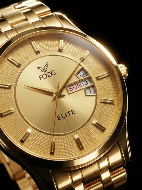 Fogg Elite Series Gold Platted Premium Analog Watch - For Men 2503-GOLD