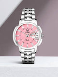 Pink Day and Date Analog Watch - For Men 4054-PK