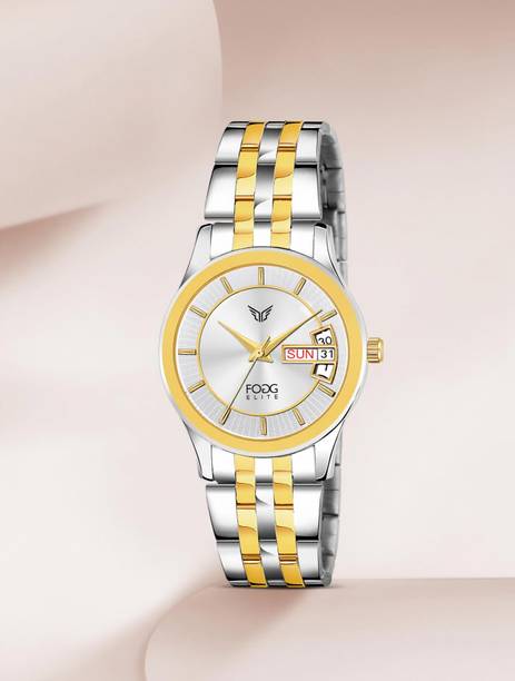 Fogg Elite Series Gold Platted Premium Analog Watch - For Women 4517-SL