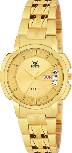 Day and Date Display Analog Watch - For Women 4519-Gold