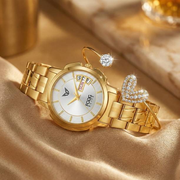 Working Day and Date Display Analog Watch - For Women 5093-SILVER