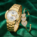 Working Day and Date Display Analog Watch - For Women 5094-SILVER