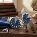 5070-Blue Day and Date Analog Watch - For Couple 5070-BL